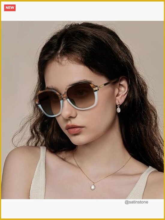 Polarized UV Protection Oversized Square Acetate Sunglasses main image 7